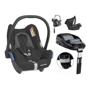 MAXI-COSI CABRIOFIX FOTELIK SAMOCHODOWY 0-13 KG Essential Black+ BAZA FAMILYFIX